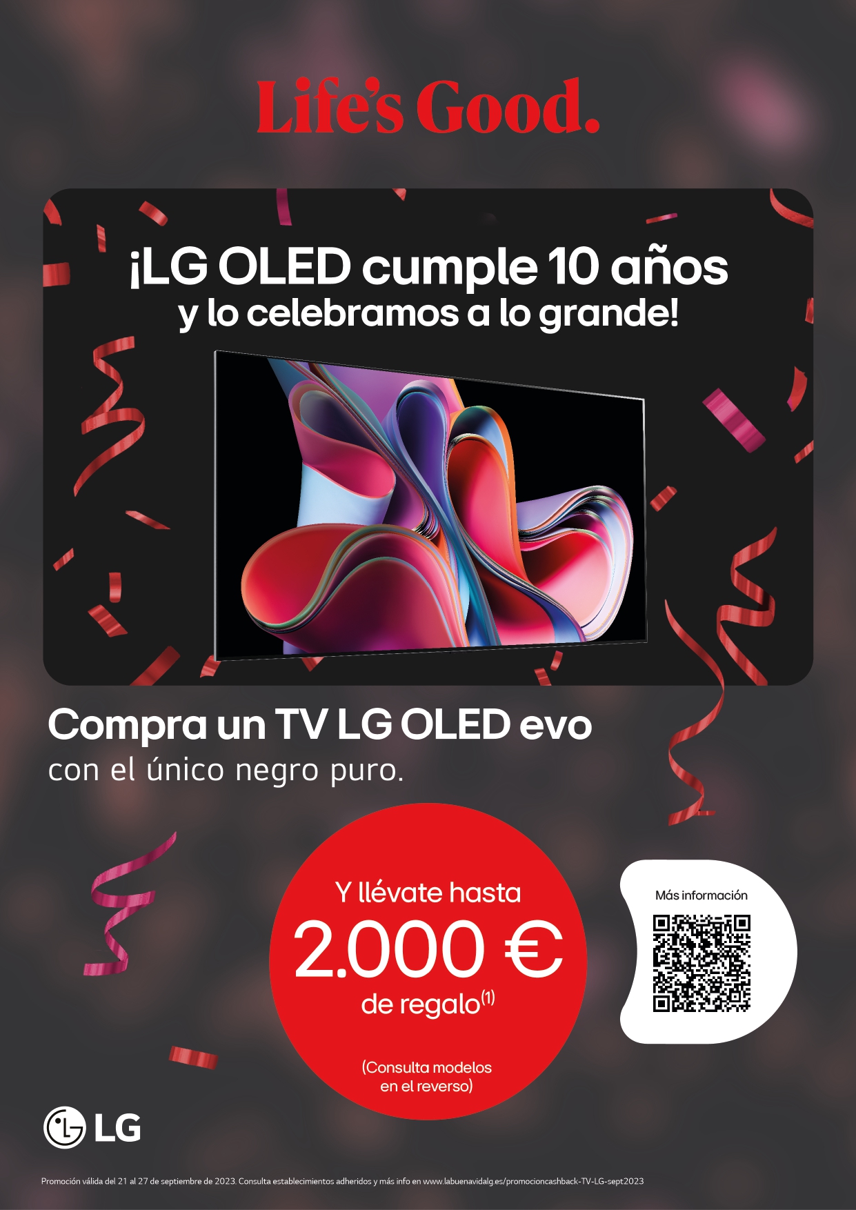 Compra 1 TV LG OLED o QNED y llévate hasta 2.000€ o 500€ respectivamente - SEPT